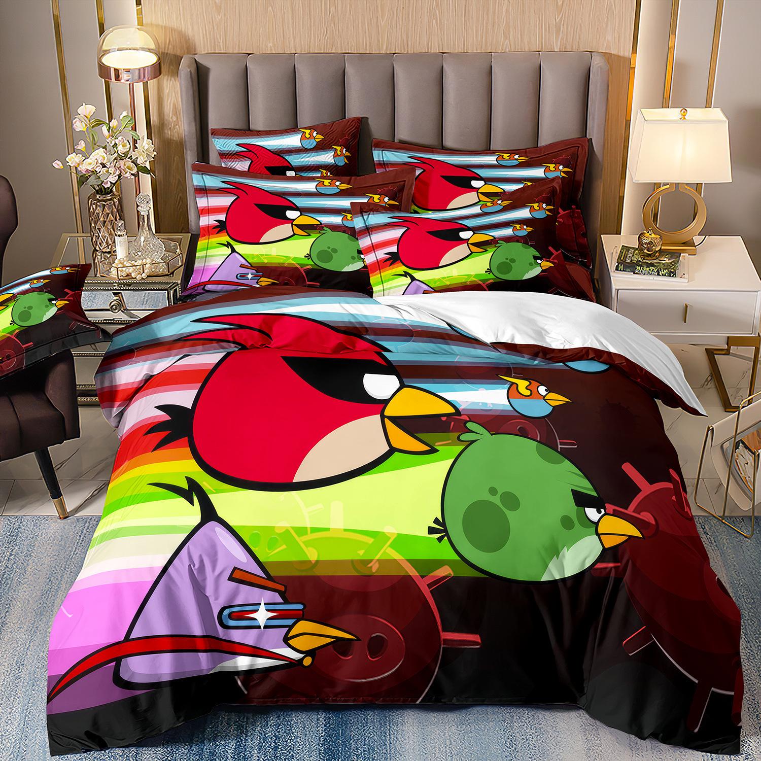 3D-друкована постільна білизна з мотивами Angry Birds, комплект ковдр з трьох або чотирьох предметів для дітей з мультфільмами cover 70 * 133 and 50 * 75 * 1
3D-друкована постільна білизна з мотивами Angry Birds, комплект ковдр з трьох або чотирьох предметів для дітей з мультфільмами cover 70 * 133 and 50 * 75 * 1