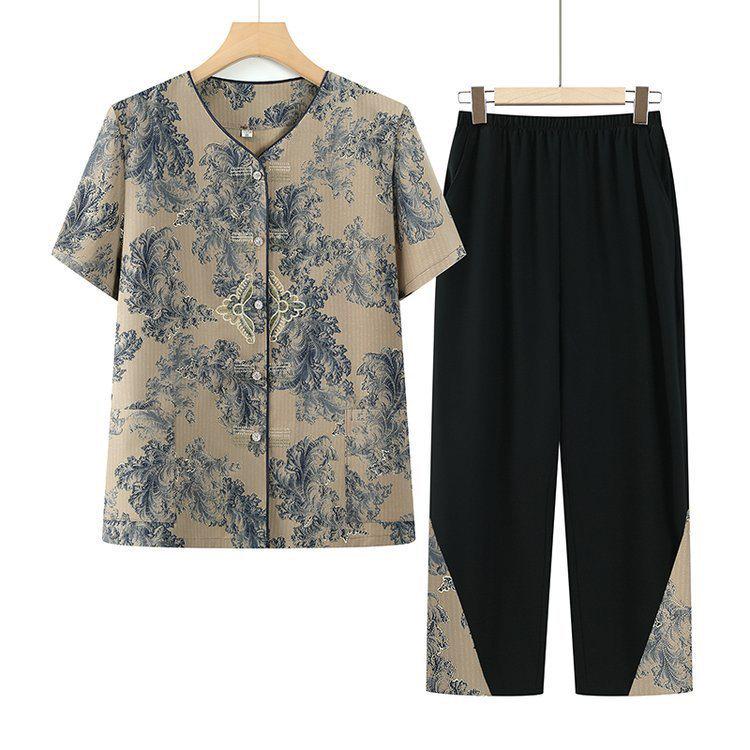 Elderly Women s Summer Chinese-Style Short Sleeve Shirt & Suit Set 4XL 130-140 jin синий
Elderly Women s Summer Chinese-Style Short Sleeve Shirt & Suit Set 4XL 130-140 jin синий