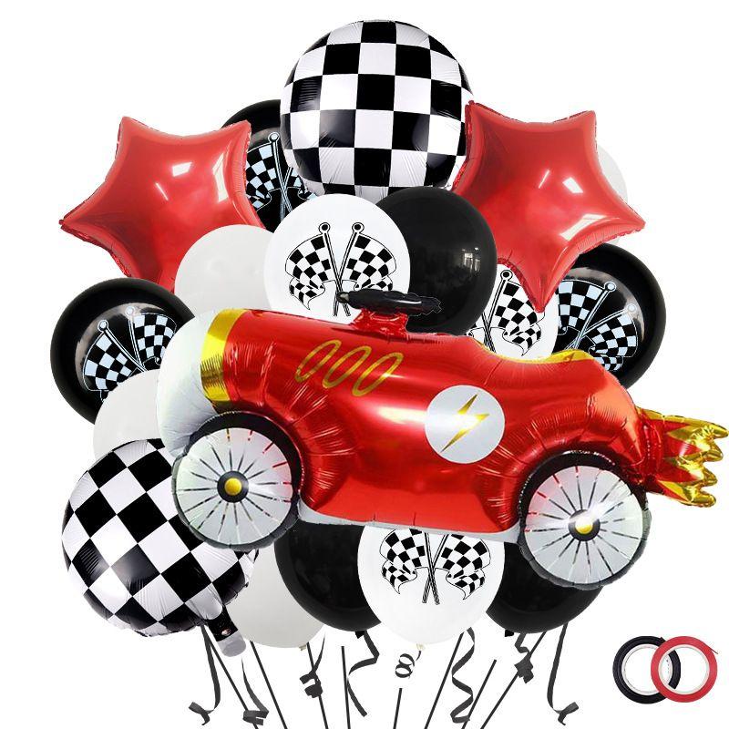 Racing Theme Fast Four Tires, Red and Black Star Aluminum Film Balloons for Children s Birthday Party Decoration set a
Racing Theme Fast Four Tires, Red and Black Star Aluminum Film Balloons for Children s Birthday Party Decoration set a