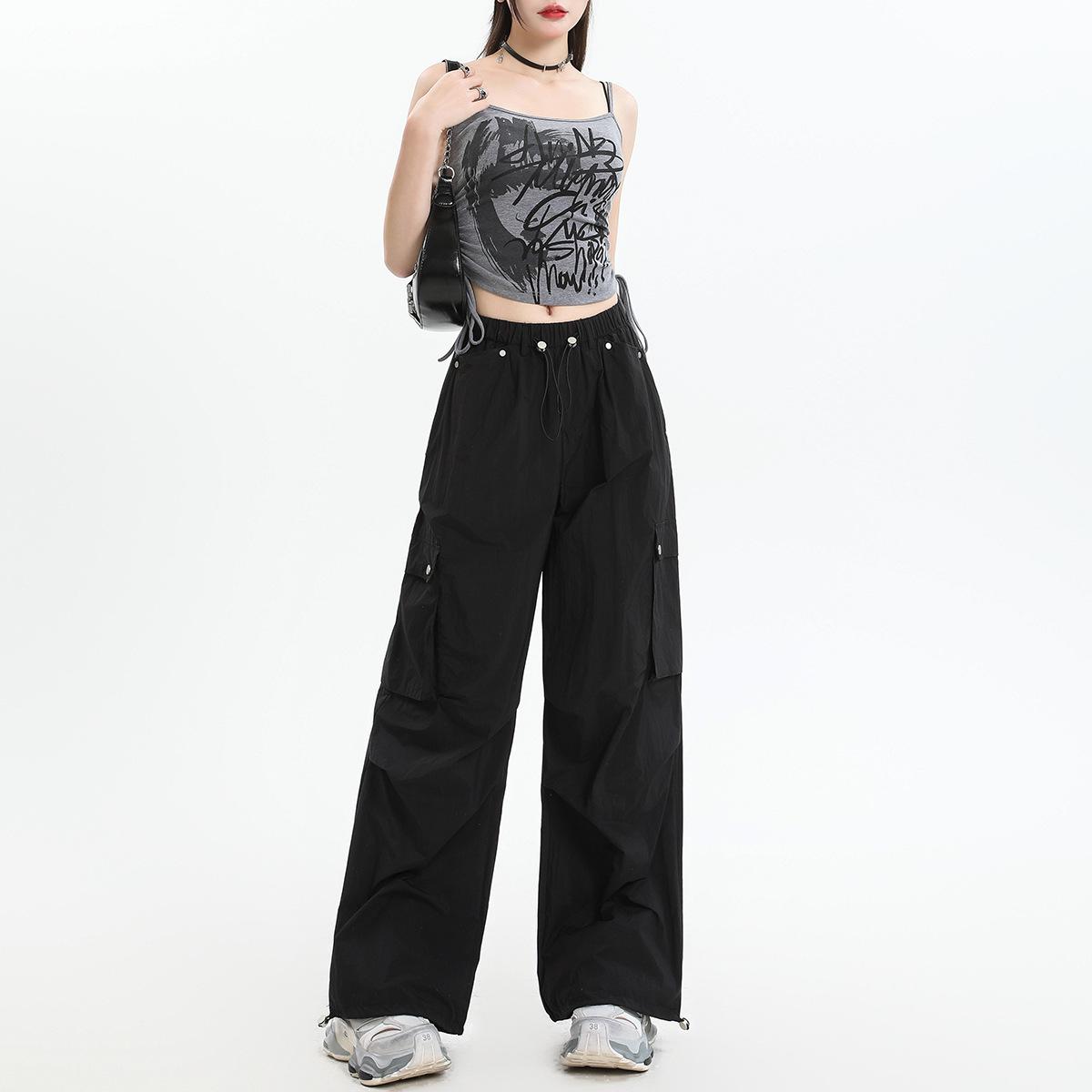 2025 Женские брюки для работы с высокой талией, легкая роскошь, свободные, на кулиске Medium чёрный
2025 Женские брюки для работы с высокой талией, легкая роскошь, свободные, на кулиске Medium чёрный