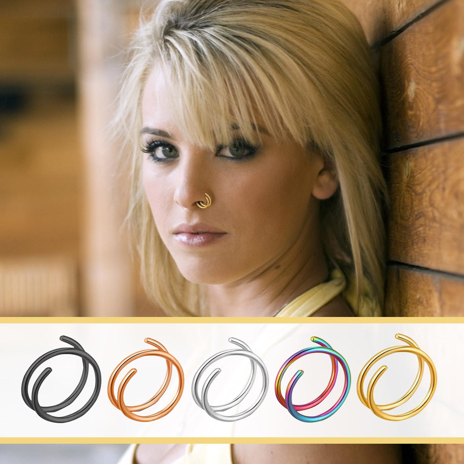 Thin Double Ring Nose Ring For Single Piercing, 8mm Nose Ring, Spiral Nose Ring Double Ring Small Nose Ring
Thin Double Ring Nose Ring For Single Piercing, 8mm Nose Ring, Spiral Nose Ring Double Ring Small Nose Ring