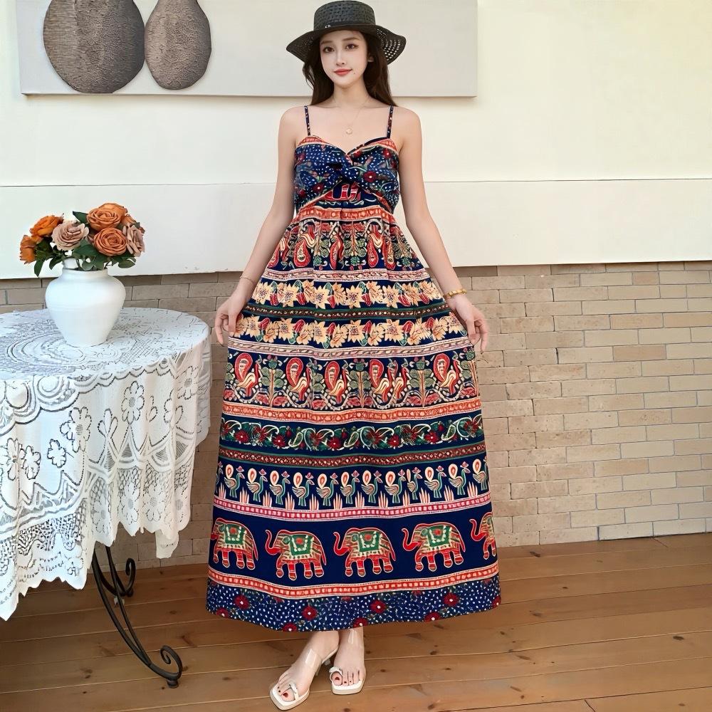 Womens Boho Print Maxi Dress Spaghetti Strap Casual Summer Beach Dress One size королівський синій колір
Womens Boho Print Maxi Dress Spaghetti Strap Casual Summer Beach Dress One size королівський синій колір