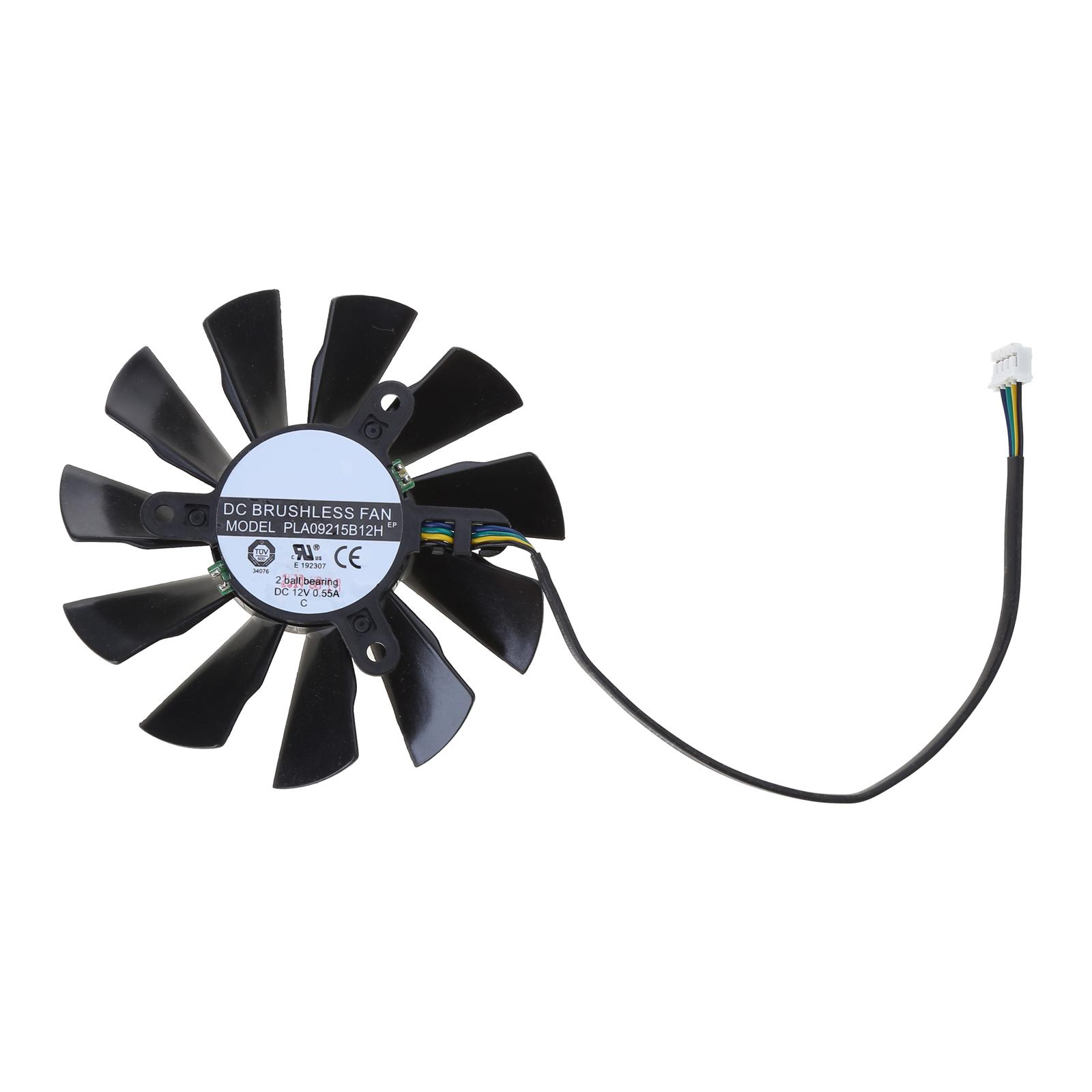 86мм Вентилятор охлаждения видеокарты PLA09215B12H 12В 4-контактный Вентиляционное устройство для GTX1060 3G/6G ITX VGA Видеографическая карта 1PC
86мм Вентилятор охлаждения видеокарты PLA09215B12H 12В 4-контактный Вентиляционное устройство для GTX1060 3G/6G ITX VGA Видеографическая карта 1PC
