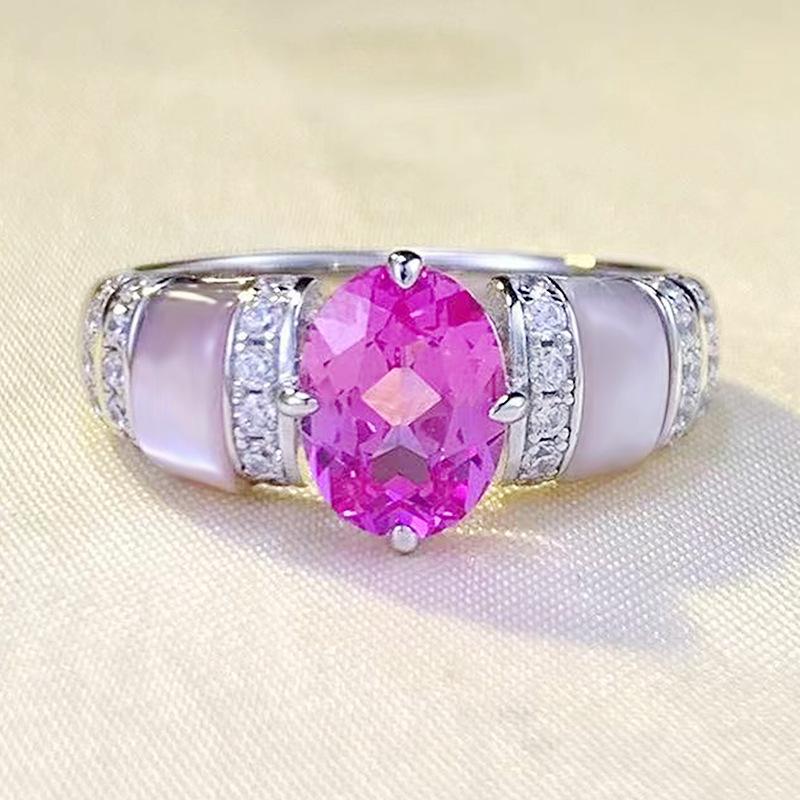 Zhuozhifan 2023 S925 Silver Pink Oval Ring with High Carbon Diamond - Women s Fashion Versatile Style Size 8
Zhuozhifan 2023 S925 Silver Pink Oval Ring with High Carbon Diamond - Women s Fashion Versatile Style Size 8