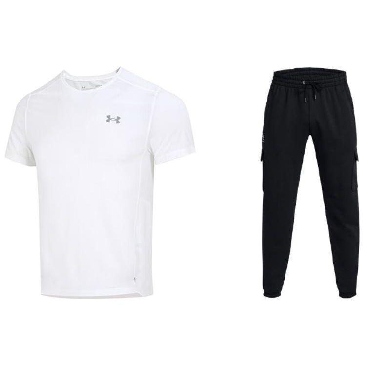 Under Armour Однотонный фирменный логотип на шнуровке повседневный спортивный костюм мужские костюмы 1369743-100+1380376-001 XL
Under Armour Однотонный фирменный логотип на шнуровке повседневный спортивный костюм мужские костюмы 1369743-100+1380376-001 XL