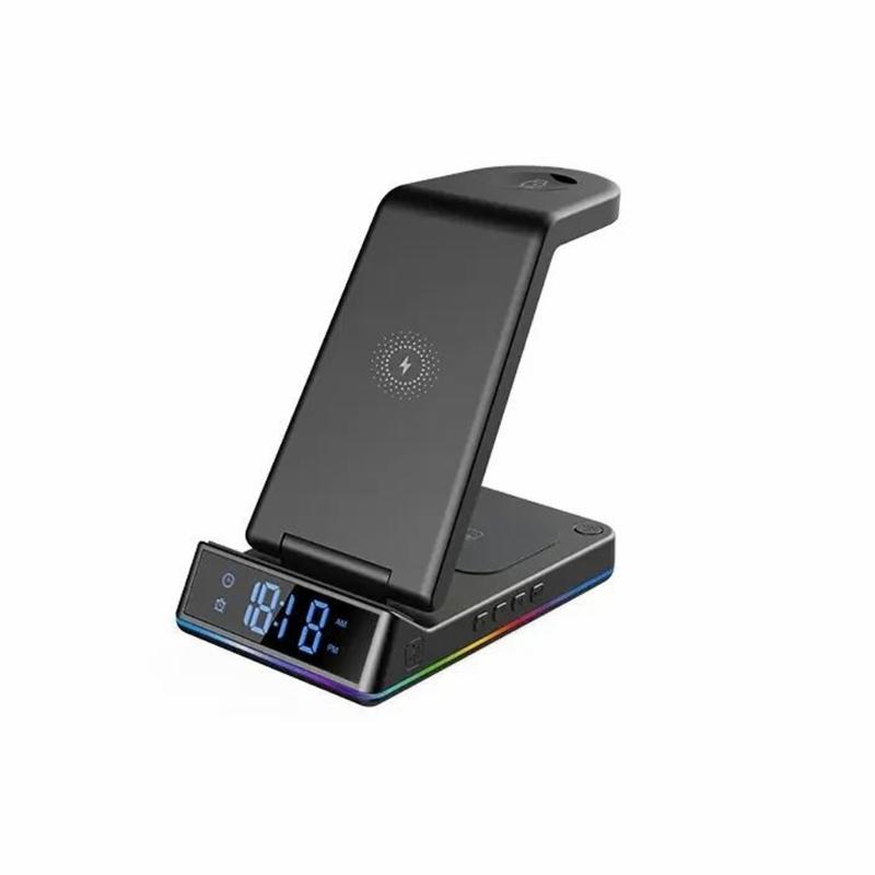 15W Charging Dock Station with Night Light Clock Alarm for Phone Watch Earphone Foldable Charging Holder Stand 1
15W Charging Dock Station with Night Light Clock Alarm for Phone Watch Earphone Foldable Charging Holder Stand 1
