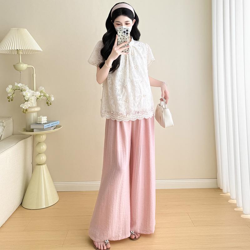 2026 Summer Maternity Set: Petite Sweet Chinese Embroidered Doll Shirt & Belly Support Pants 2XL
2026 Summer Maternity Set: Petite Sweet Chinese Embroidered Doll Shirt & Belly Support Pants 2XL
