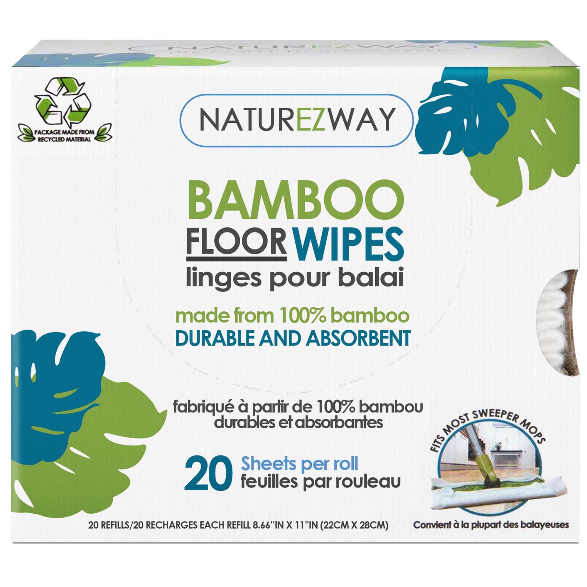Салфетки для пола NatureZway Bamboo 20 салфеток Натуральный бамбуковый шелк Мягкие и прочные Для плитки Совместимы с большинством инструментов для уборки пола Один продукт
Салфетки для пола NatureZway Bamboo 20 салфеток Натуральный бамбуковый шелк Мягкие и прочные Для плитки Совместимы с большинством инструментов для уборки пола Один продукт