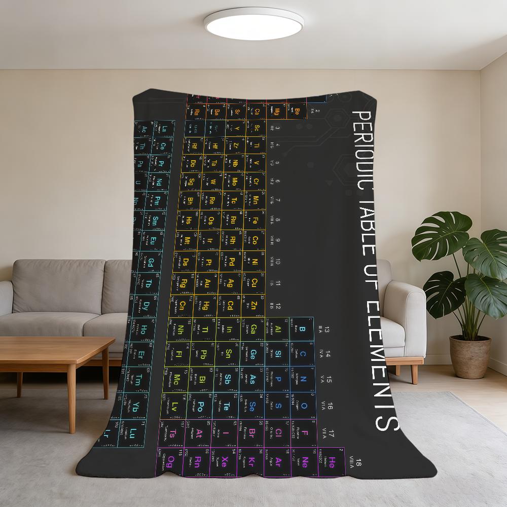 Periodic Table of Elements Blanket Super Warm Comfortable Plush Throw Blanket Child Home Sofa Bedroom Gift 75x90cm
Periodic Table of Elements Blanket Super Warm Comfortable Plush Throw Blanket Child Home Sofa Bedroom Gift 75x90cm