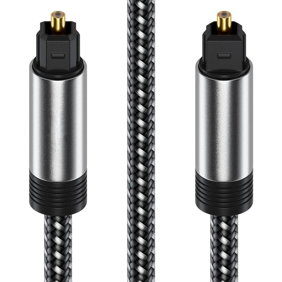 1m Optical Cable Nylon Braided SPDIF Gold-Plated Plug Digital Audio Fiber Optic Cord Toslink Compatible with Soundbar,TV (Style B) As Shown A
1m Optical Cable Nylon Braided SPDIF Gold-Plated Plug Digital Audio Fiber Optic Cord Toslink Compatible with Soundbar,TV (Style B) As Shown A
