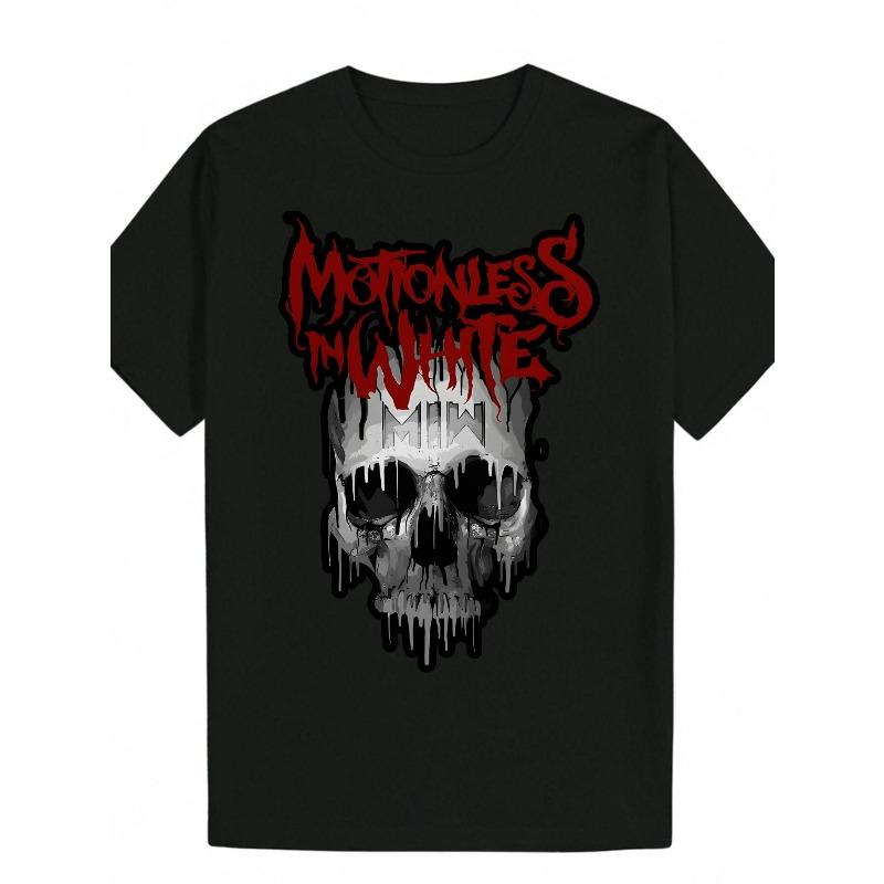 European sizes Men S Motionless in White Official Graphic T-Shirt - Skull & Dripping Text Gothic Lettering, Black Streetwear Tee 4XL
European sizes Men S Motionless in White Official Graphic T-Shirt - Skull & Dripping Text Gothic Lettering, Black Streetwear Tee 4XL