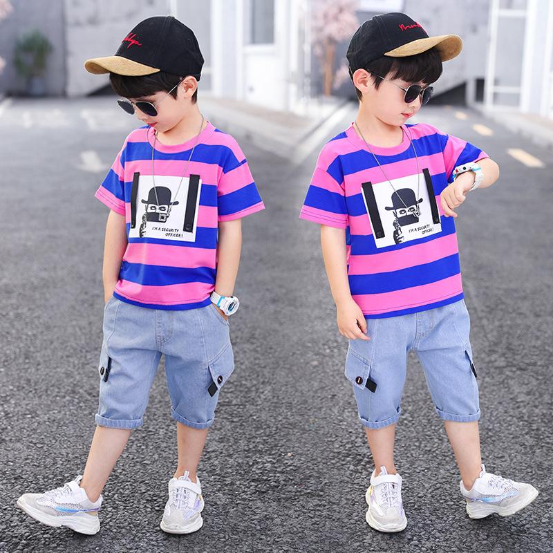 Summer Boys Clothing Kids Clothes Stripe Cotton T-shirt+Jeans Pant Boy Sets Infant Newborn Clothing 3 4 5 6 7 8 10 12 Years 110cm
Summer Boys Clothing Kids Clothes Stripe Cotton T-shirt+Jeans Pant Boy Sets Infant Newborn Clothing 3 4 5 6 7 8 10 12 Years 110cm