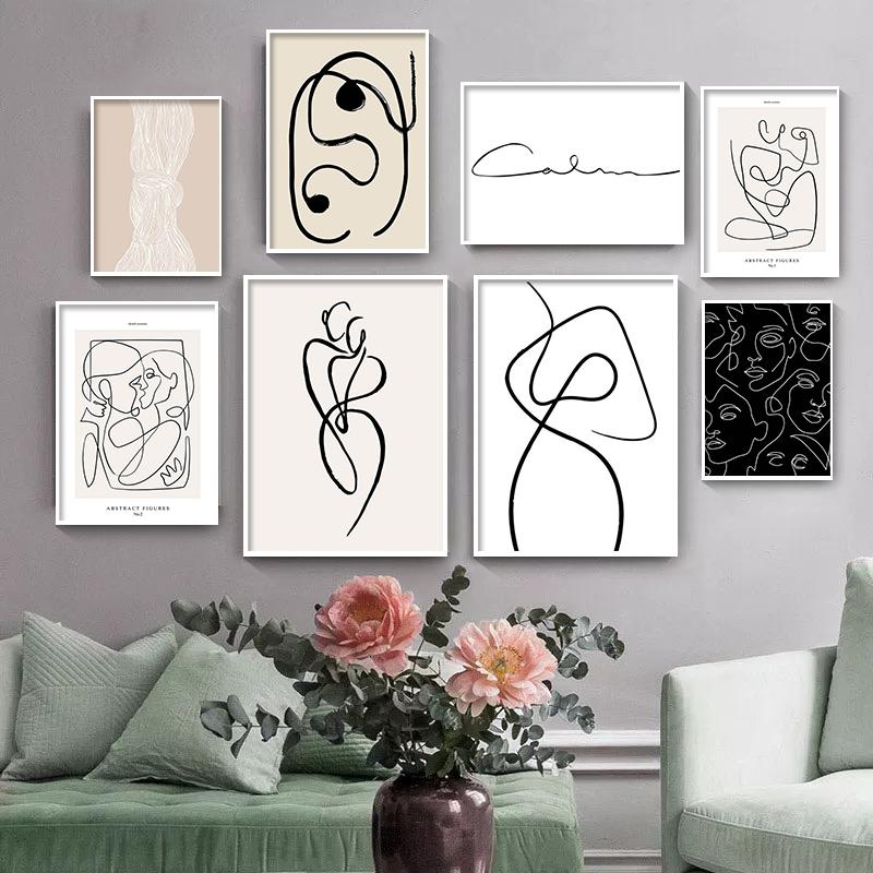 Черно-белая абстрактная линия, настенное искусство, минималистский принт, холст, картина, плакат на скандинавскую тему, женское тело, фотографии для декора гостиной 
Черно-белая абстрактная линия, настенное искусство, минималистский принт, холст, картина, плакат на скандинавскую тему, женское тело, фотографии для декора гостиной