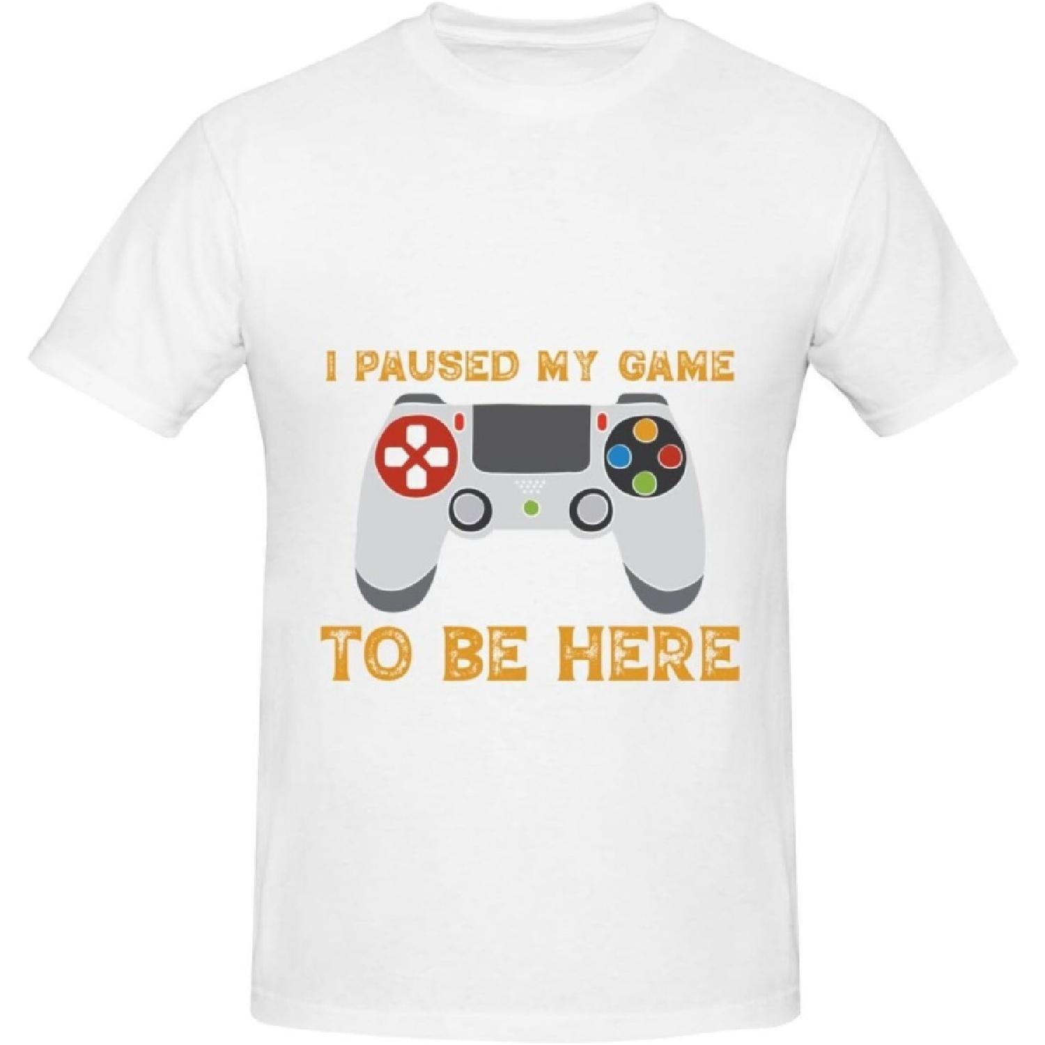 I Paused My Game to Be Here T-Shirt Cotton Short Sleeve for Men Women T-Shirt XXXXXL білий
I Paused My Game to Be Here T-Shirt Cotton Short Sleeve for Men Women T-Shirt XXXXXL білий