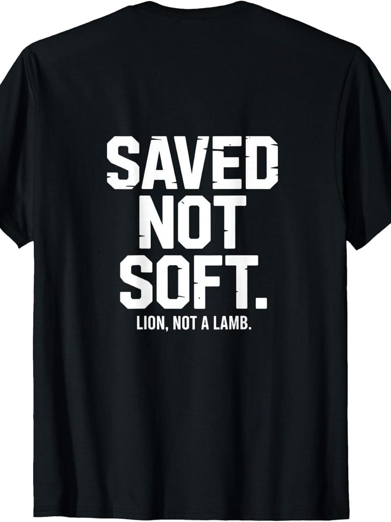 Saved Not Soft Christian Lion Not Lamb Backprint T-Shirt.jpgSame style for men and women 2025 summer short-sleeved printed T-shirt pure 220G 5XL різнокольоровий
Saved Not Soft Christian Lion Not Lamb Backprint T-Shirt.jpgSame style for men and women 2025 summer short-sleeved printed T-shirt pure 220G 5XL різнокольоровий