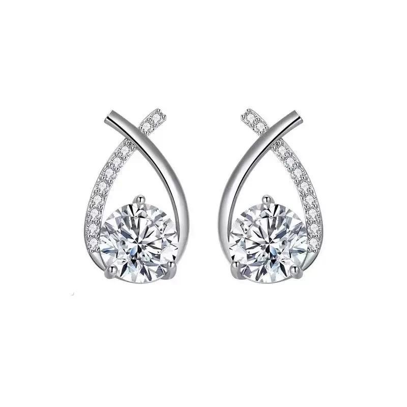 fashion cross stud earrings for wome girls korean style elegant crystal Zircon ear rings fishtail lady earrings gift
fashion cross stud earrings for wome girls korean style elegant crystal Zircon ear rings fishtail lady earrings gift