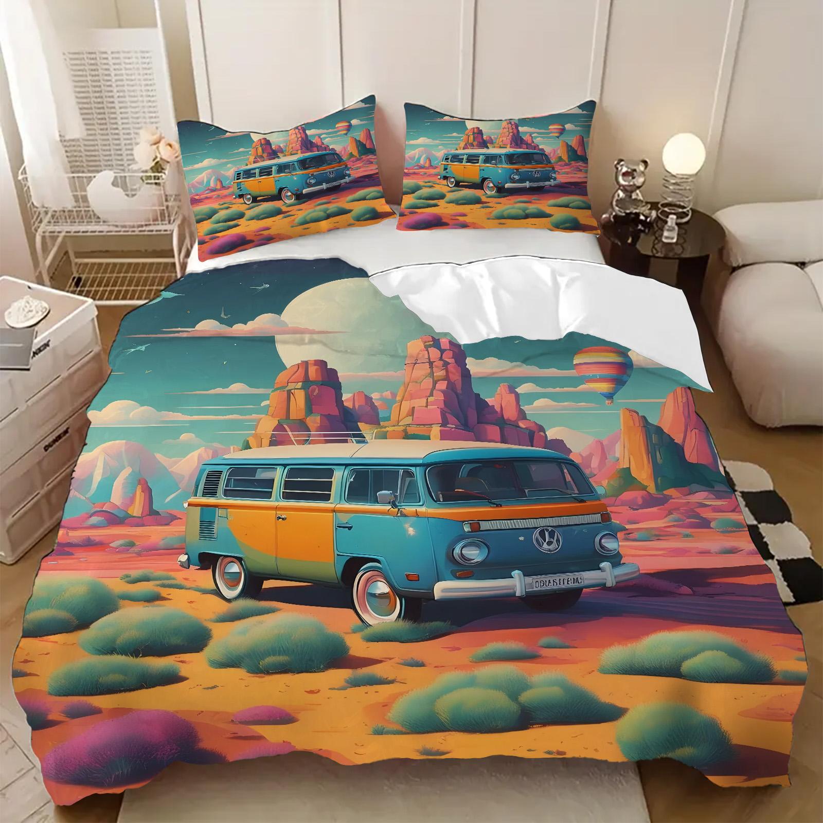 Camping Car Pattern 3D Printed Quilt Cover Set Cartoon Style Bedding Set Luxury Home Textiles Comfortable Duvet Cover Pillowcase 135x200cm 2pcs
Camping Car Pattern 3D Printed Quilt Cover Set Cartoon Style Bedding Set Luxury Home Textiles Comfortable Duvet Cover Pillowcase 135x200cm 2pcs