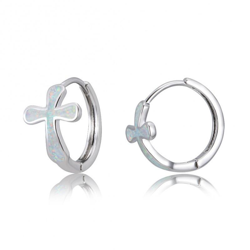 New Japanese and Korean texture ear buckle temperament simple cross Opal earrings cold wind earrings women
New Japanese and Korean texture ear buckle temperament simple cross Opal earrings cold wind earrings women