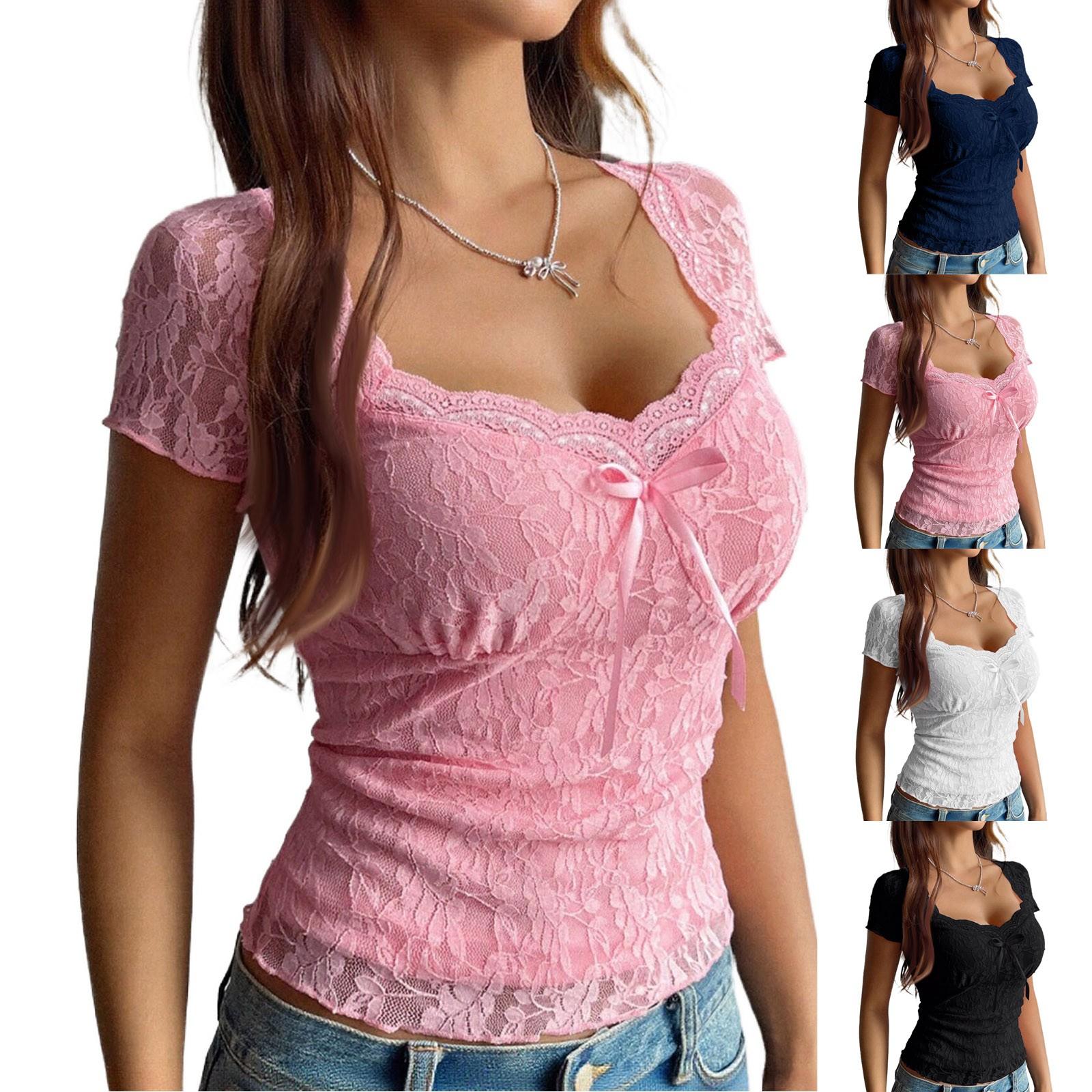 Women s Loose V-Neck Casual Solid Color Lace Short Sleeved Top Lace Short Sleeved Top L чёрный
Women s Loose V-Neck Casual Solid Color Lace Short Sleeved Top Lace Short Sleeved Top L чёрный