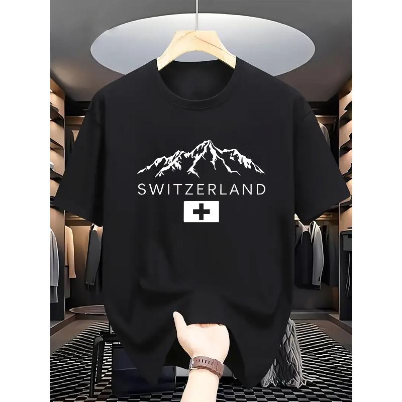 Men S Fashion SWITZERLAND Print Casual T-Shirt, Short Sleeve, Round Neck, Machine Washable - Ideal for Spring/Summer 4XL чорний
Men S Fashion SWITZERLAND Print Casual T-Shirt, Short Sleeve, Round Neck, Machine Washable - Ideal for Spring/Summer 4XL чорний