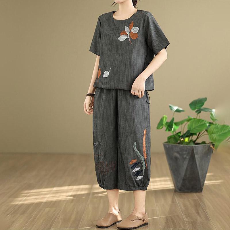 Suit Women 2PC Set Cotton T-shirt and Pants Cotton Oversize Loose Casual Summer Suit Two Pieces Top Pants M
Suit Women 2PC Set Cotton T-shirt and Pants Cotton Oversize Loose Casual Summer Suit Two Pieces Top Pants M