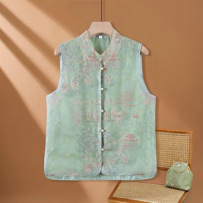 Embroidery Vest Spring Summer Women Breathable Thin Vest Female Sleeveless Short Jacket Autumn Vintage Vest XXXL
Embroidery Vest Spring Summer Women Breathable Thin Vest Female Sleeveless Short Jacket Autumn Vintage Vest XXXL