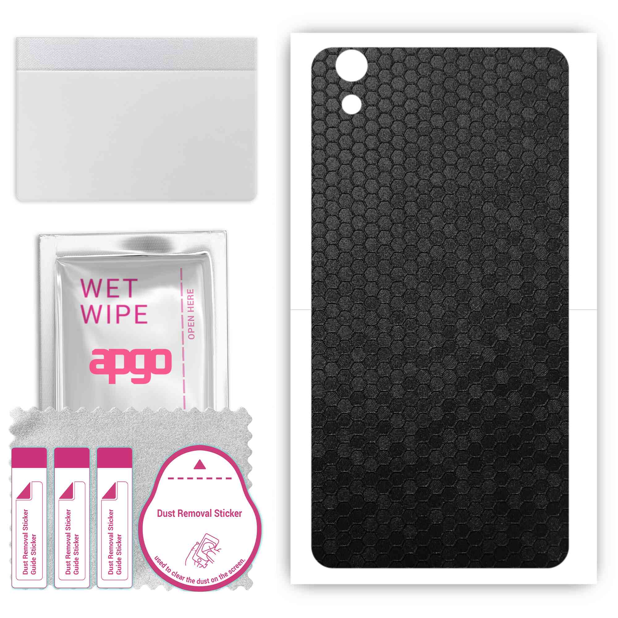 apgo Protective Skin Sticker for the back compatible with Alcatel Idol 4, Wrap Film, Foil, Vinyl - Pattern Black Honeycomb
apgo Protective Skin Sticker for the back compatible with Alcatel Idol 4, Wrap Film, Foil, Vinyl - Pattern Black Honeycomb