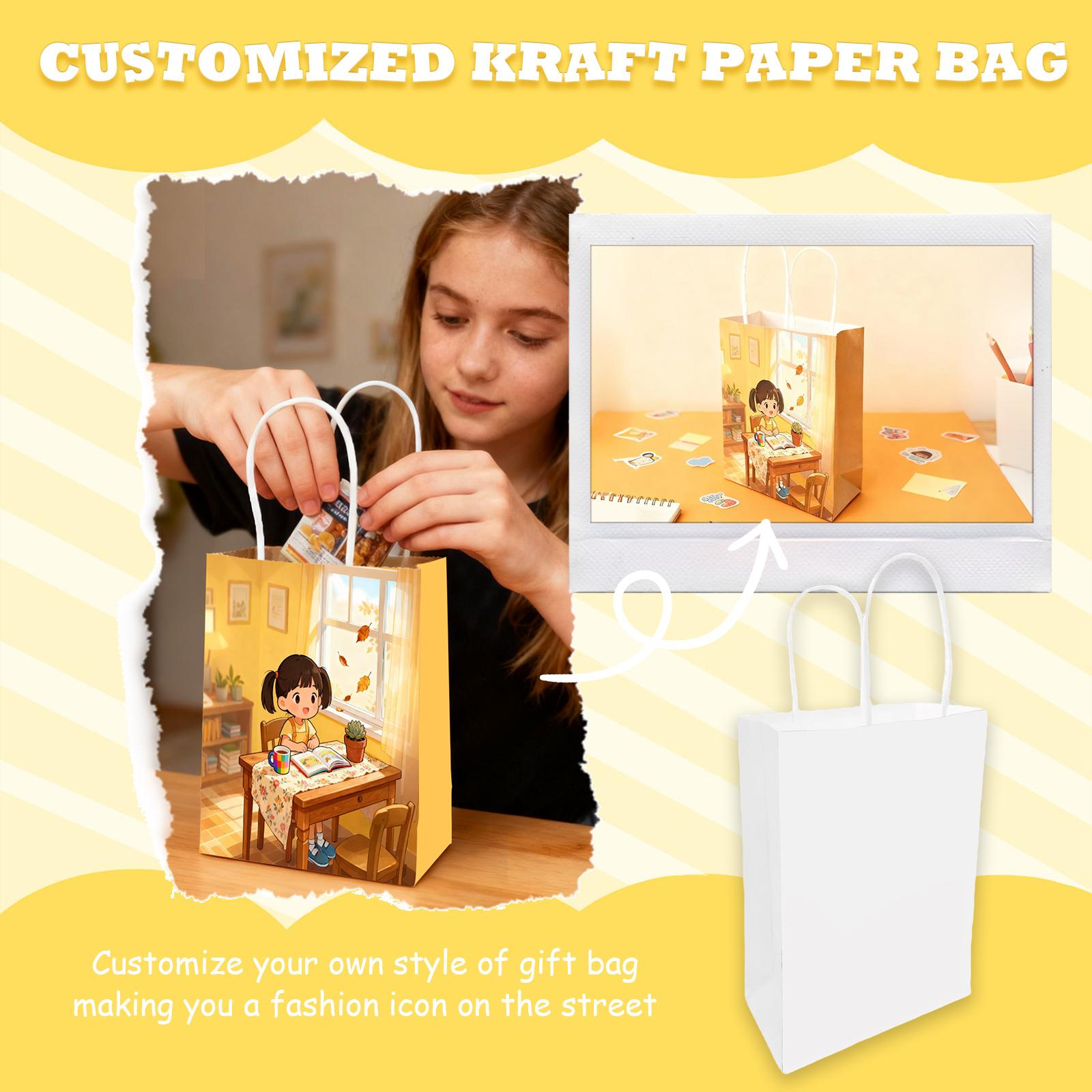 10PC Kraft Paper Bag With Rope Packaging Bag Packing Bag Storage Gift Bag Environmentally Friendly Material Customized To The Picture One Size белый
10PC Kraft Paper Bag With Rope Packaging Bag Packing Bag Storage Gift Bag Environmentally Friendly Material Customized To The Picture One Size белый