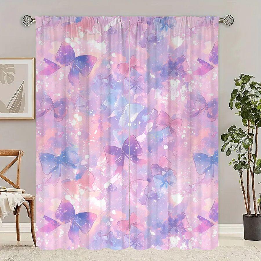 2 pcs Purple bow printed curtains pole bag curtains bedroom and living room home decoration room decoration 100*130 HOOK 1pcs
2 pcs Purple bow printed curtains pole bag curtains bedroom and living room home decoration room decoration 100*130 HOOK 1pcs