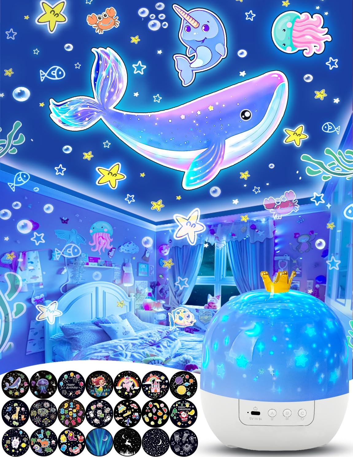 Planetarium for home for 21 types of projection starry solar projection night bedside 360 degree light color brightness indirect present use, kids, білий
Planetarium for home for 21 types of projection starry solar projection night bedside 360 degree light color brightness indirect present use, kids, білий