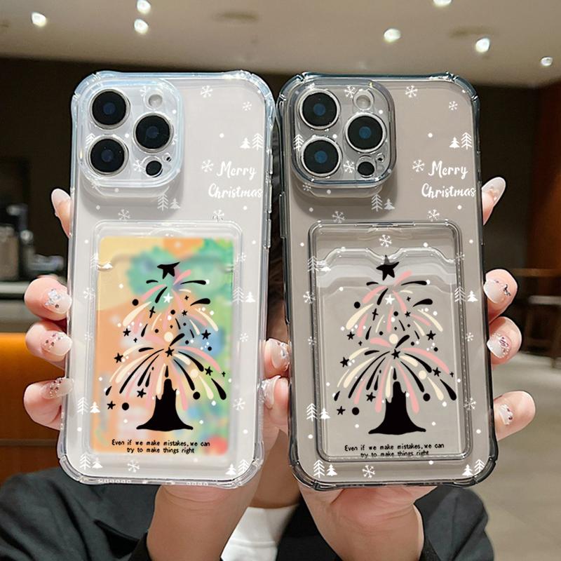 Clear Card Slot Soft Silicone Firework Christmas Tree Print Case For iPhone 16 Pro Max 15 Pro 14 13 12 11 Lens Protection Shockproof Phone Cover iPhone 16 сірий
Clear Card Slot Soft Silicone Firework Christmas Tree Print Case For iPhone 16 Pro Max 15 Pro 14 13 12 11 Lens Protection Shockproof Phone Cover iPhone 16 сірий