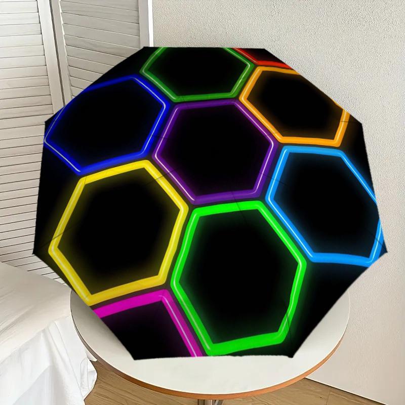 1pc Neon Hexagon Pattern Umbrella with Plastic Handle,Suitable for All Seasons Home Travel Outdoor UmbrellaDD986
1pc Neon Hexagon Pattern Umbrella with Plastic Handle,Suitable for All Seasons Home Travel Outdoor UmbrellaDD986