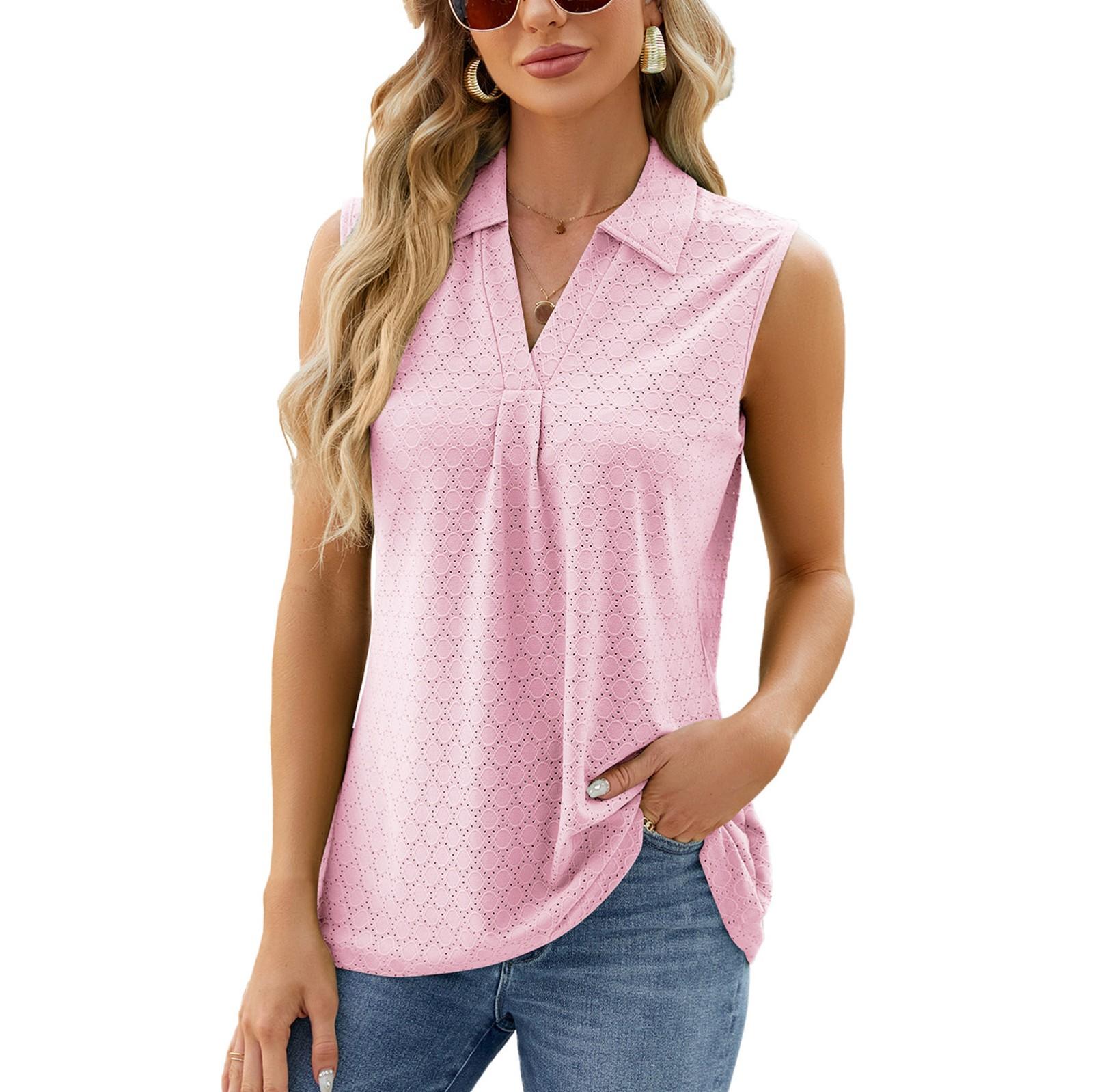 Women Fashion Color Sleeveless Tops V Neck Vest Tops S рожевий
Women Fashion Color Sleeveless Tops V Neck Vest Tops S рожевий