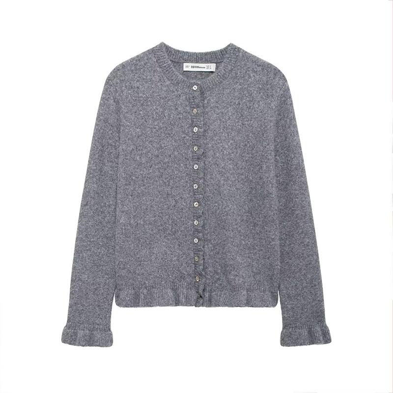 Женская мода однобортный вязаный свитер с оборками, винтажный с круглым вырезом и длинными рукавами, женские шикарные топы для леди M
Женская мода однобортный вязаный свитер с оборками, винтажный с круглым вырезом и длинными рукавами, женские шикарные топы для леди M