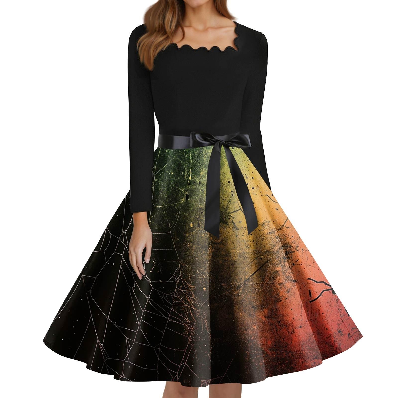 Women s Fashion Square Neck Casual Slim Halloween Printed Long Sleeve Dresses XXXXL
Women s Fashion Square Neck Casual Slim Halloween Printed Long Sleeve Dresses XXXXL