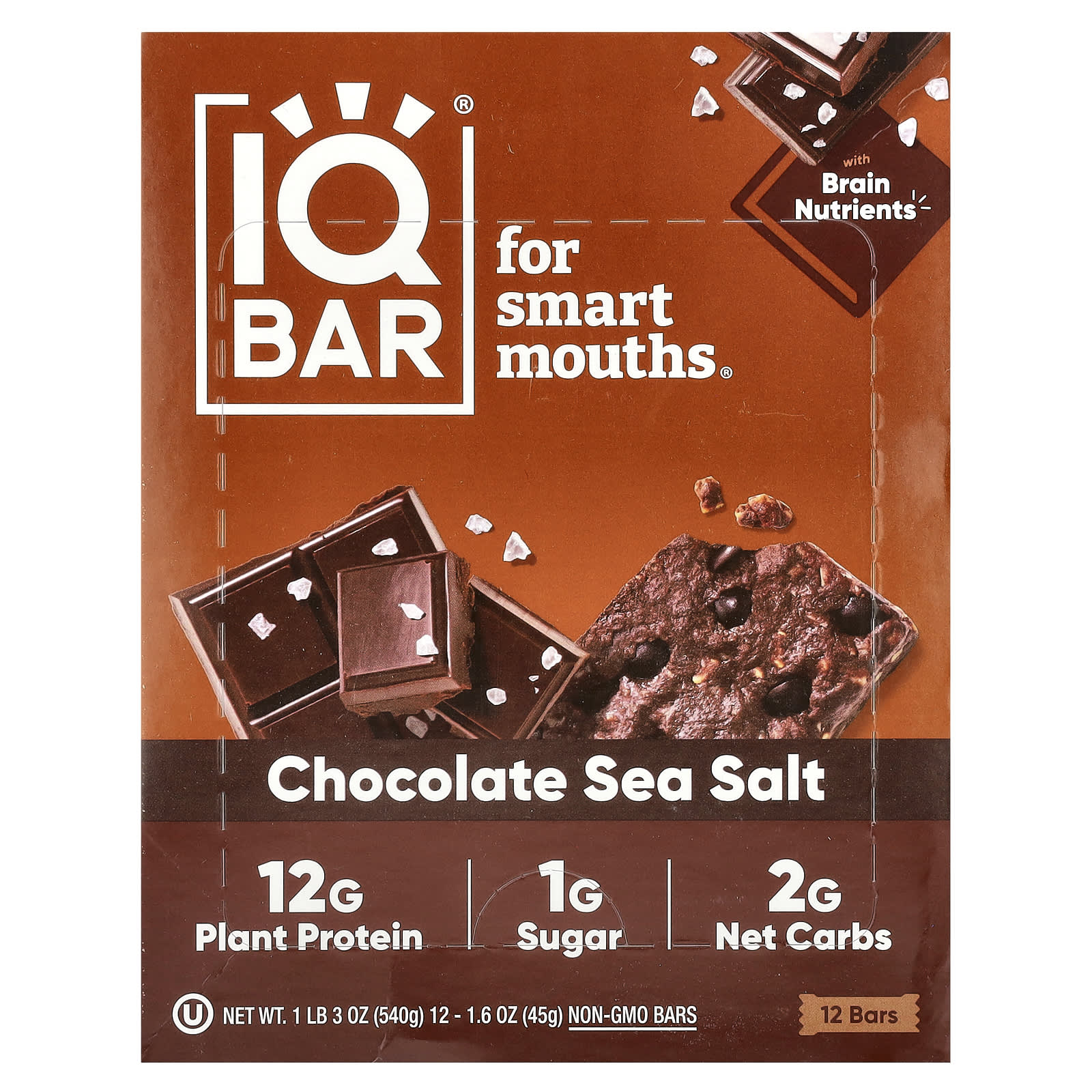 Plant Protein Bar, Chocolate Sea Salt, 12 Bars, 45G (1.6Oz) Each
Plant Protein Bar, Chocolate Sea Salt, 12 Bars, 45G (1.6Oz) Each