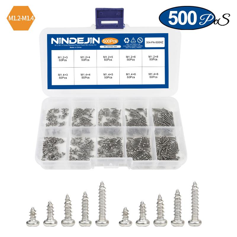 NINDEJIN Electronic Mini Screw Kit Stainless Steel M1.2-M2.6 Cross Pan Head Self Tapping Glass Phone Screw Set
NINDEJIN Electronic Mini Screw Kit Stainless Steel M1.2-M2.6 Cross Pan Head Self Tapping Glass Phone Screw Set