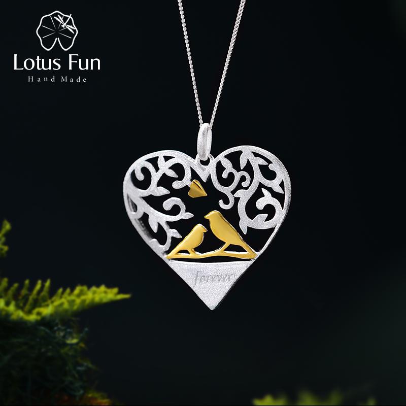Lotus Fun, романтическая подвеска ручной работы в форме сердца с влюбленной птицей для женщин без цепочки
Lotus Fun, романтическая подвеска ручной работы в форме сердца с влюбленной птицей для женщин без цепочки