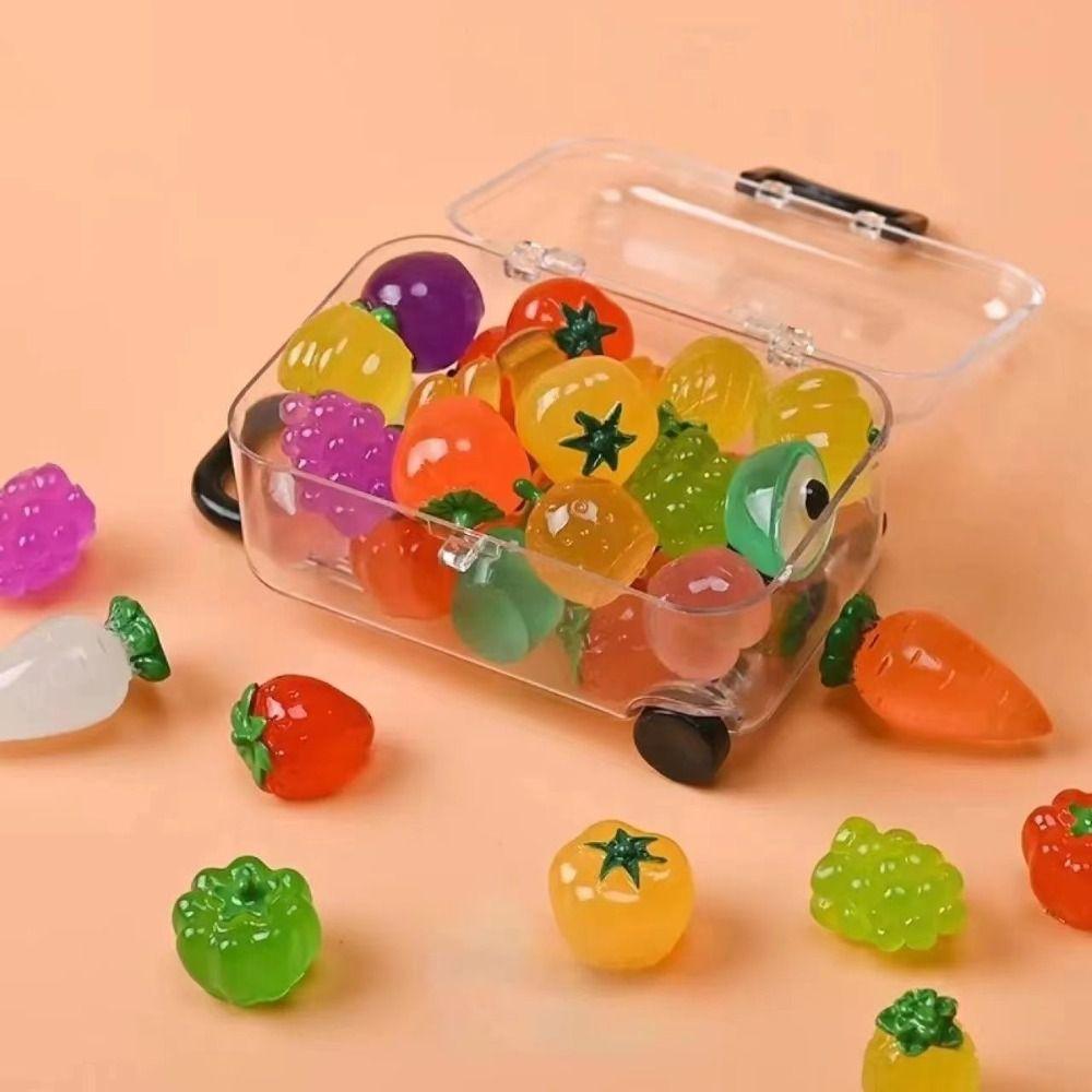 Transparent Miniatures Fruits Ornament Glow in The Dark Luminous Fruits Toy Jewelery Storage Box 17pcs fruits
Transparent Miniatures Fruits Ornament Glow in The Dark Luminous Fruits Toy Jewelery Storage Box 17pcs fruits
