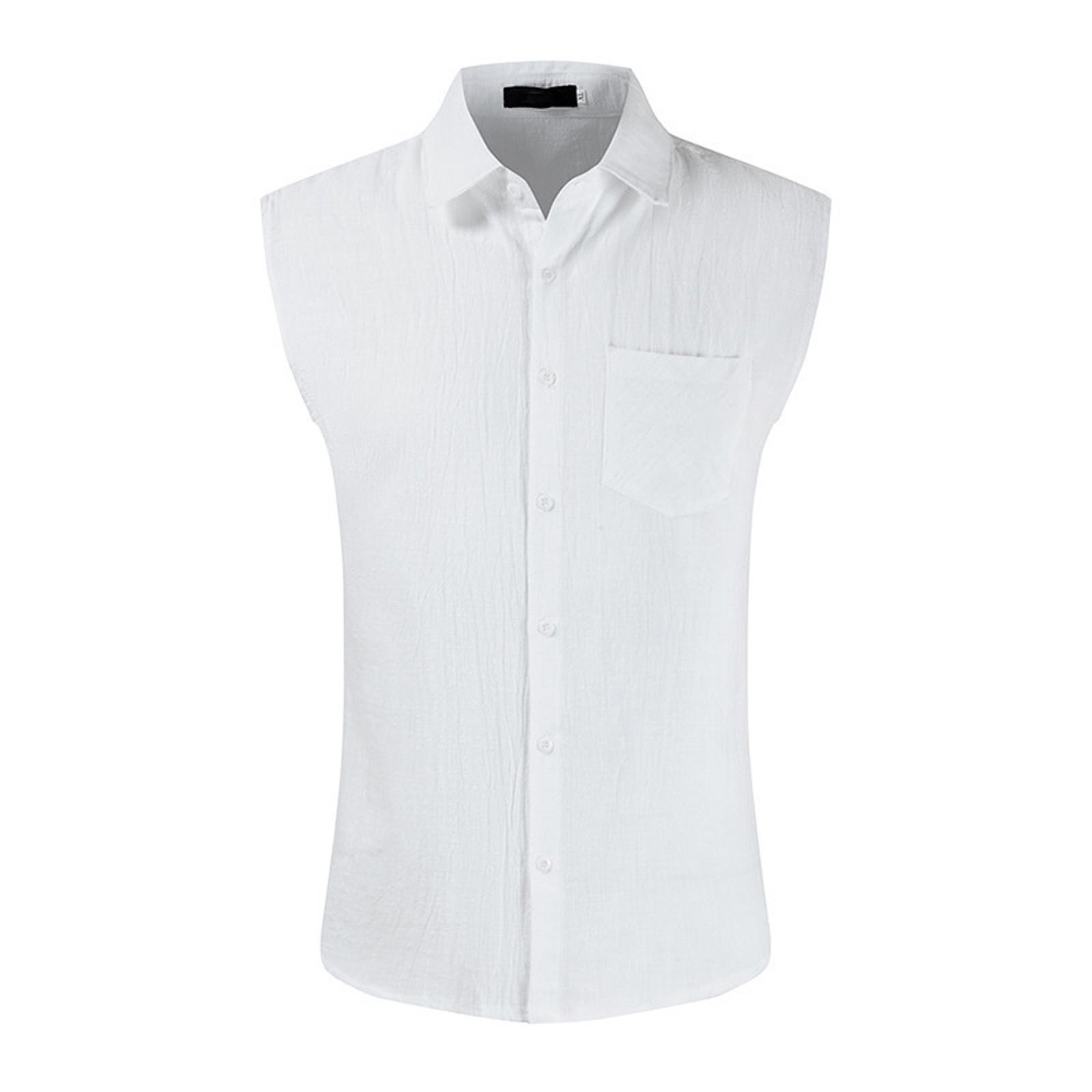 Men s 2021 Casual Fashion Cotton Linen Cardigan Lapel Sleeveless Shirt M білий
Men s 2021 Casual Fashion Cotton Linen Cardigan Lapel Sleeveless Shirt M білий