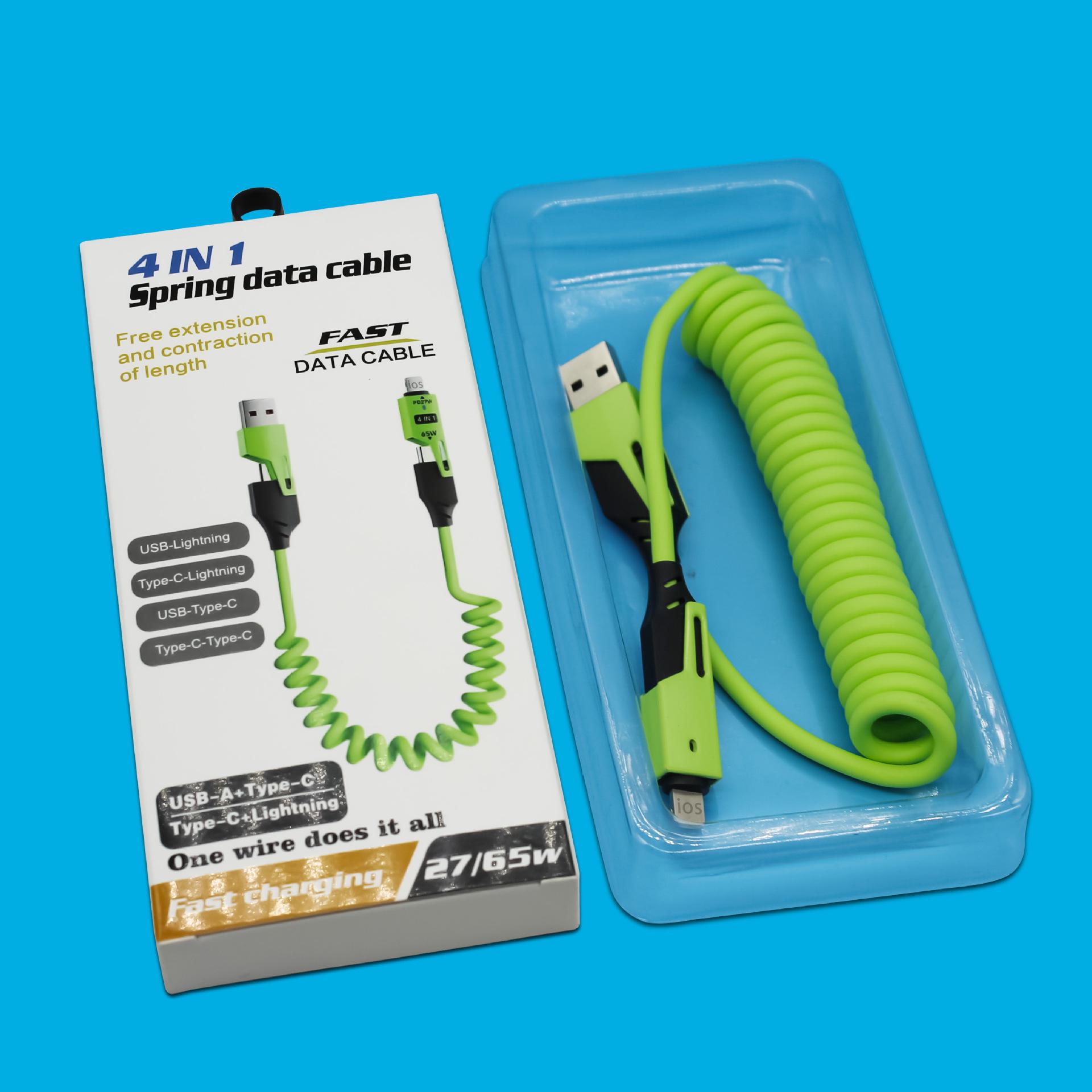 Кабель для зарядки 4-в-1 с пружинным механизмом втягивания, 65 Вт, для iPhone 16 и телефонов Huawei
Кабель для зарядки 4-в-1 с пружинным механизмом втягивания, 65 Вт, для iPhone 16 и телефонов Huawei