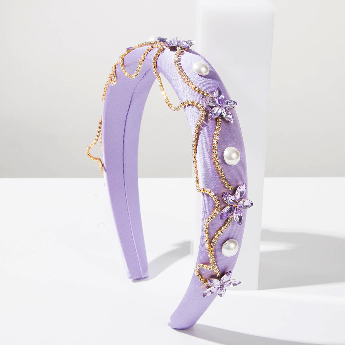2026 Headband Solid Color Diamond-encrusted Pearl Chain Wide Edge Hair Accessories Women s High-end Banquet Headband фіолетовий
2026 Headband Solid Color Diamond-encrusted Pearl Chain Wide Edge Hair Accessories Women s High-end Banquet Headband фіолетовий