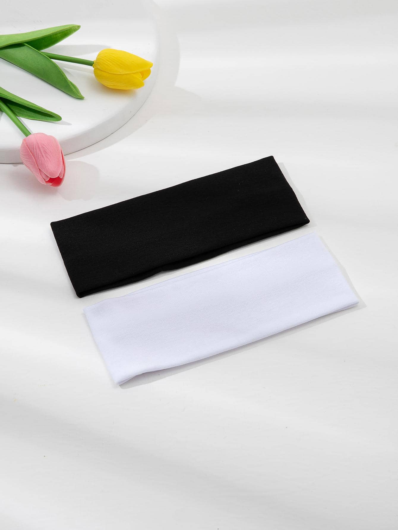 2Pcs Fashion Knit Wide Headbands For Women Girls Solid Color Elastic Hairbands Running Cycling Hair Accessories Black White
2Pcs Fashion Knit Wide Headbands For Women Girls Solid Color Elastic Hairbands Running Cycling Hair Accessories Black White