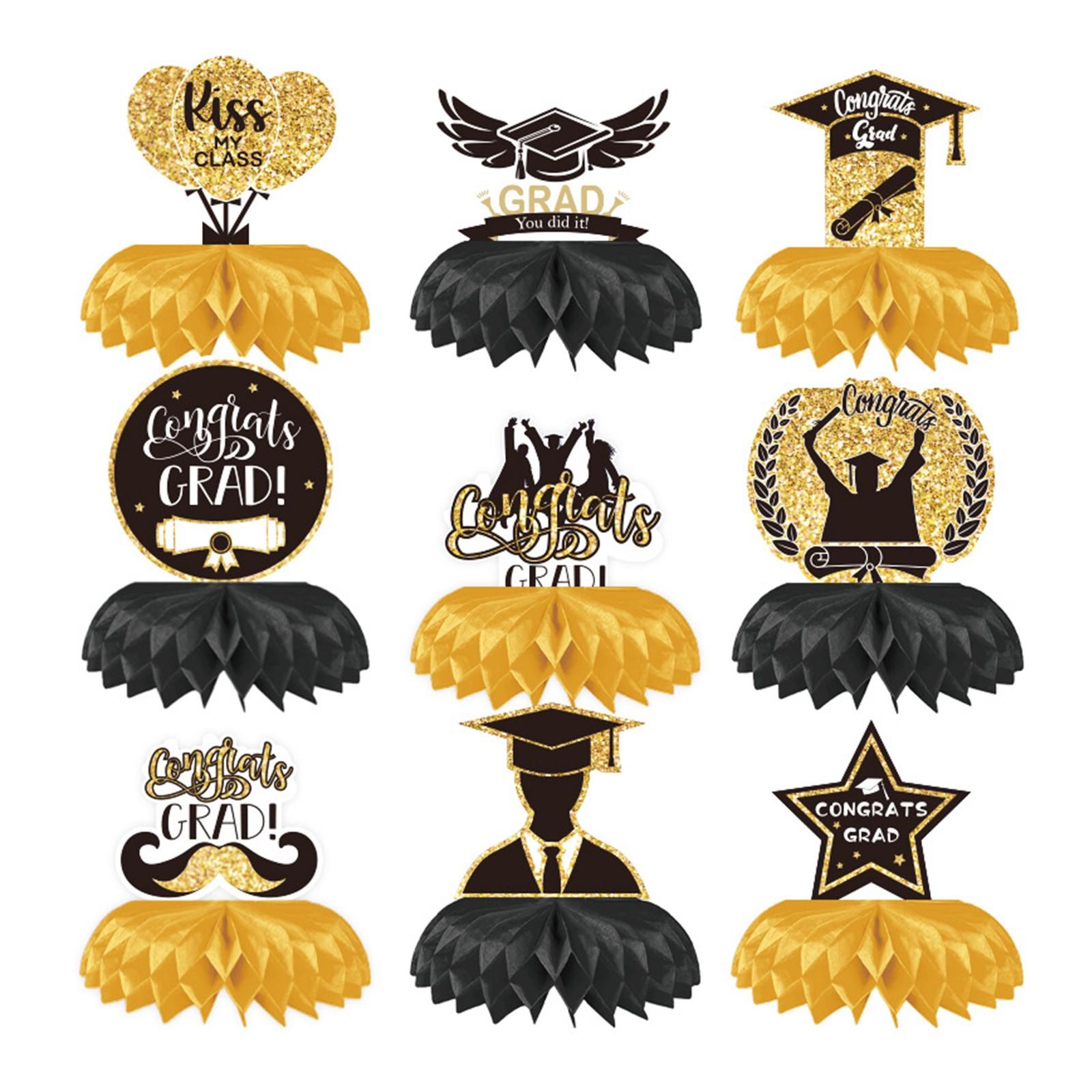 Graduation Party Honeycomb Table Decorations Set Graduation Cap Diploma Tassel Themed Hanging Centerpieces for Celebration Party Supplies One Size чёрный
Graduation Party Honeycomb Table Decorations Set Graduation Cap Diploma Tassel Themed Hanging Centerpieces for Celebration Party Supplies One Size чёрный