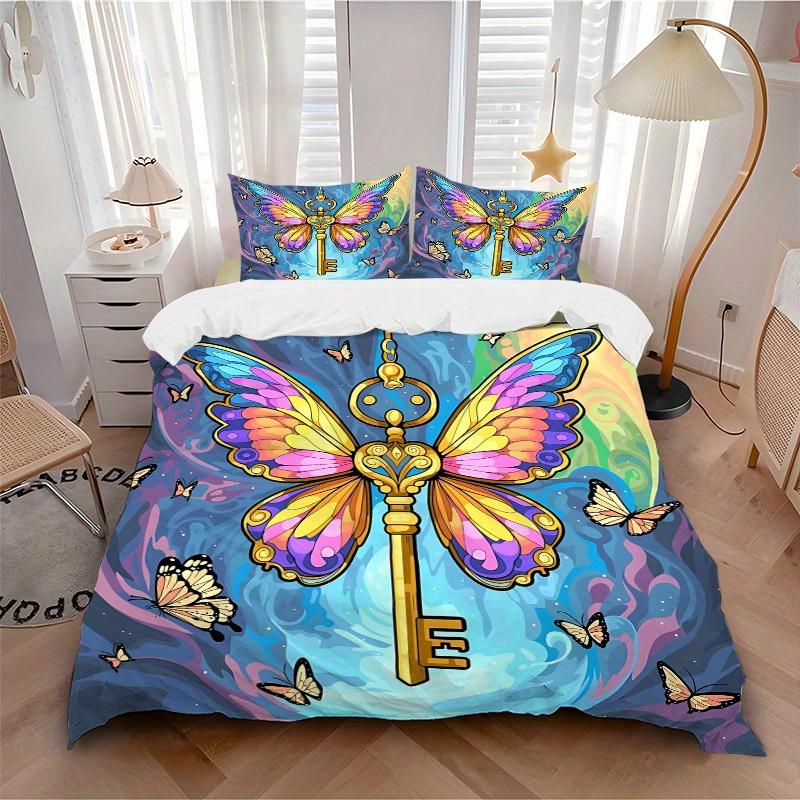 3pcs Butterfly Key Soft Comfortable Bedding set, For Bedroom, Guest Room And Dorm, All - Season Use, High-Definition Printing137 135x200cm
3pcs Butterfly Key Soft Comfortable Bedding set, For Bedroom, Guest Room And Dorm, All - Season Use, High-Definition Printing137 135x200cm