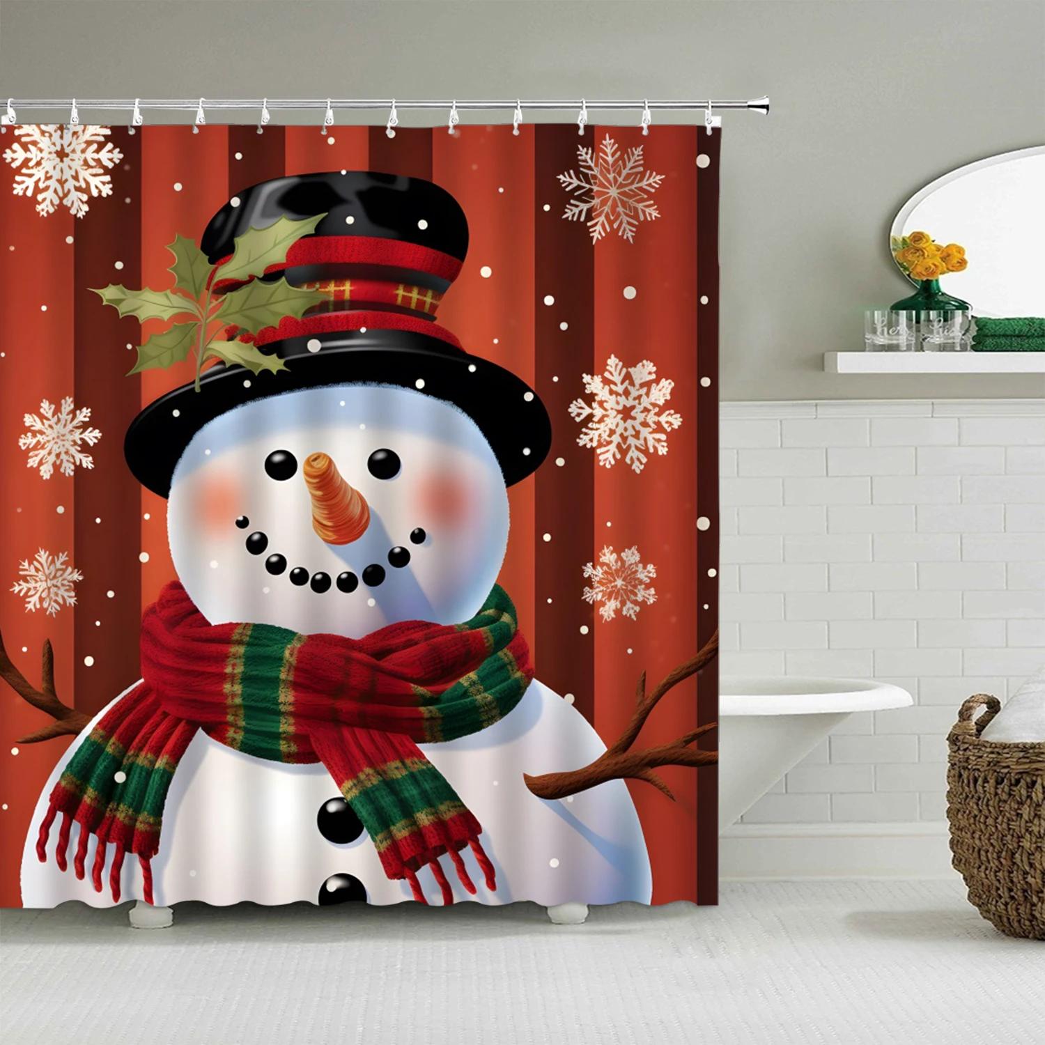 Unframed Christmas Shower Curtain Winter Snowman Snowflake Christmas Tree Red Truck Bell Red Bird Colorful Christmas Ball Bathro W60H190(CM)-1 Pcs
Unframed Christmas Shower Curtain Winter Snowman Snowflake Christmas Tree Red Truck Bell Red Bird Colorful Christmas Ball Bathro W60H190(CM)-1 Pcs