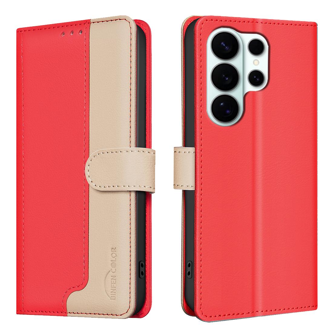 For Samsung Galaxy S26 Ultra Leather Case BINFEN COLOR Splicing Color RFID Blocking Wallet Stand Phone Cover
For Samsung Galaxy S26 Ultra Leather Case BINFEN COLOR Splicing Color RFID Blocking Wallet Stand Phone Cover