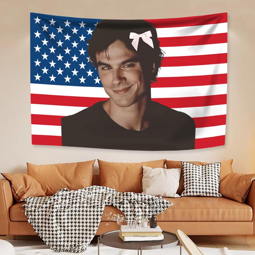 Ian Somerhalders American Flag Tapestry Classic TV Poster Damon Salvatoreas Home Decor Aesthetic Bedroom Backdrop Party Tapestry 74x94cm(29x37in)
Ian Somerhalders American Flag Tapestry Classic TV Poster Damon Salvatoreas Home Decor Aesthetic Bedroom Backdrop Party Tapestry 74x94cm(29x37in)