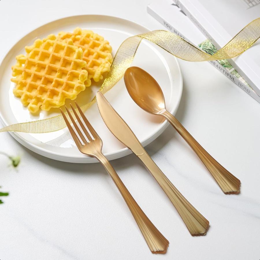 Набор золотых пластиковых столовых приборов на 180 персон Одноразовые наборы посуды Пластиковый набор столовых приборов Включает 60 вилок 60 ложек 60 ножей Плас United States
Набор золотых пластиковых столовых приборов на 180 персон Одноразовые наборы посуды Пластиковый набор столовых приборов Включает 60 вилок 60 ложек 60 ножей Плас United States