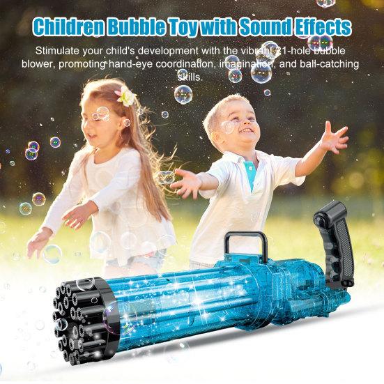 21-Hole Bubble Blower Toy Automatic Bubble Machine with Music & Lights Romantic Atmosphere Bubble Maker for Kids Outdoor Birthday Party Favors синій
21-Hole Bubble Blower Toy Automatic Bubble Machine with Music & Lights Romantic Atmosphere Bubble Maker for Kids Outdoor Birthday Party Favors синій